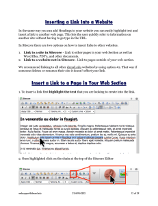 ! Inserting a Link Into a Website