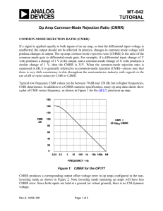 MT-042 TUTORIAL  Op Amp Common-Mode Rejection Ratio (CMRR)