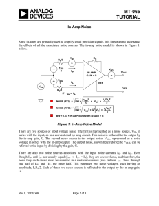 MT-065 TUTORIAL  In-Amp Noise