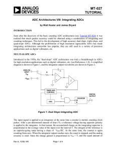 MT-027 TUTORIAL  ADC Architectures VIII: Integrating ADCs