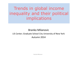 Trends in global income inequality and their political implications