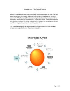 Introduction - The Payroll Process