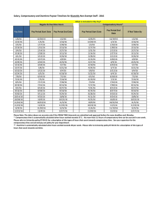Salary, Compensatory and Overtime Payout Timelines for Biweekly Non-Exempt Staff -...
