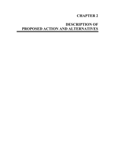 CHAPTER 2 DESCRIPTION OF PROPOSED ACTION AND ALTERNATIVES