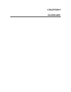 CHAPTER 9 GLOSSARY