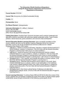 The University of North Carolina at Greensboro Department of Economics