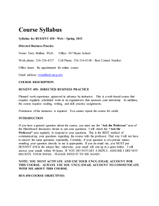 Course Syllabus