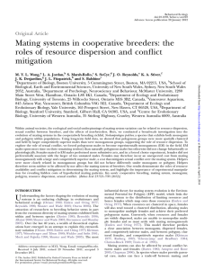 Mating systems in cooperative breeders: the mitigation Original Article