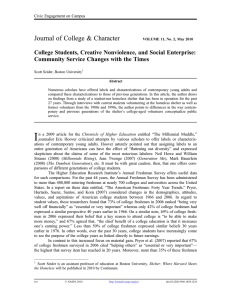 Journal of College &amp; Character