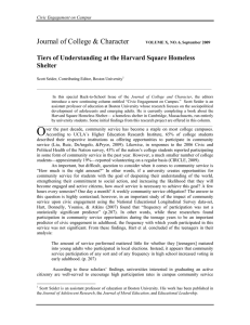 Journal of College &amp; Character  Shelter