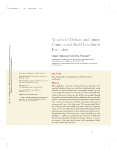 Models of Deltaic and Inner Continental Shelf Landform Evolution Sergio Fagherazzi