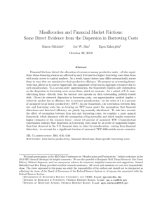 Misallocation and Financial Market Frictions: