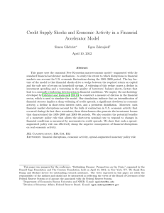 Credit Supply Shocks and Economic Activity in a Financial Accelerator Model