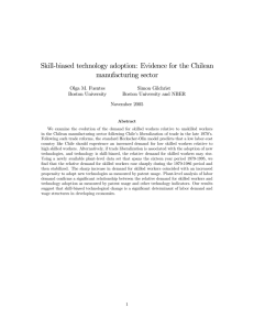 Skill-biased technology adoption: Evidence for the Chilean manufacturing sector Olga M. Fuentes