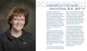 Donor Profile matters of tHe Heart:  Deborah Tuttle, M.D., MCP ’82