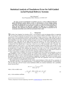Statistical Analysis of Touchdown Error for Self-Guided Aerial Payload Delivery Systems