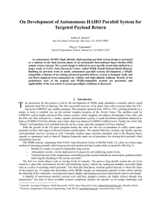 On Development of Autonomous HAHO Parafoil System for Targeted Payload Return