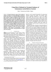 Using Direct Methods for Terminal Guidance of Autonomous Aerial Delivery Systems