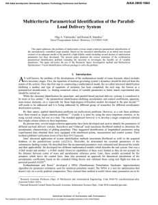 Multicriteria Parametrical Identification of the Parafoil- Load Delivery System