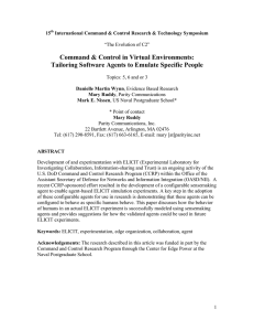 Command &amp; Control in Virtual Environments: