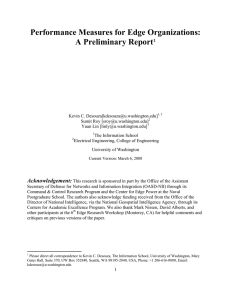 Performance Measures for Edge Organizations: A Preliminary Report