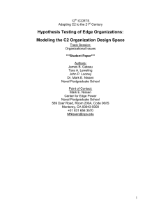 Hypothesis Testing of Edge Organizations: Modeling the C2 Organization Design Space