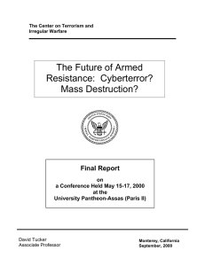 The Future of Armed Resistance:  Cyberterror? Mass Destruction? Final Report