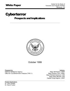 Cyberterror  White Paper Prospects and Implications