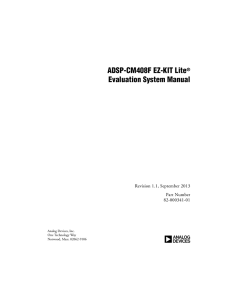 a ADSP-CM408F EZ-KIT Lite Evaluation System Manual