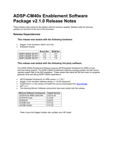 ADSP-CM40x Enablement Software Package v2.1.0 Release Notes