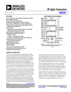 AD9361 Data Sheet FEATURES
