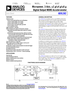 g Digital Output MEMS Accelerometer ADXL362 Data Sheet