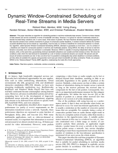 Dynamic Window-Constrained Scheduling of Real-Time Streams in Media Servers