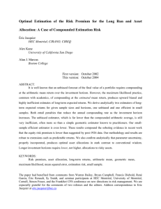 Optimal Estimation of the Risk Premium for the Long Run... Allocation: A Case of Compounded Estimation Risk