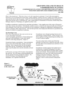 GROUNDWATER AND ITS ROLE IN COMPREHENSIVE PLANNING