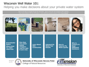 Wisconsin Well Water 101: