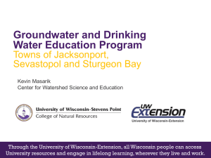 Groundwater and Drinking Water Education Program  Towns of Jacksonport,