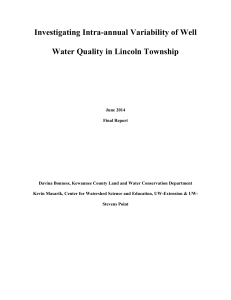 Investigating Intra-annual Variability of Well Water Quality in Lincoln Township