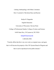 Linking Anthropology with Ethnic Literature:  Katlyn H. Dugenske