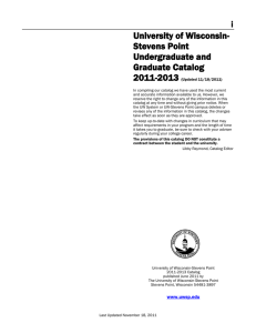 i University of Wisconsin- Stevens Point Undergraduate and