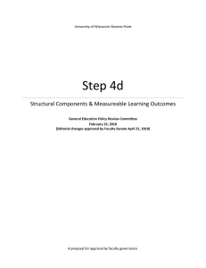 Step 4d  Structural Components &amp; Measureable Learning Outcomes