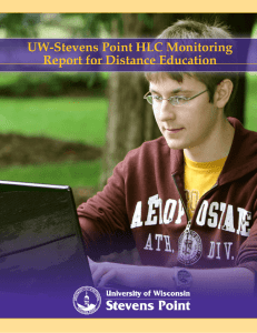 UW-Stevens Point HLC Monitoring Report for Distance Education