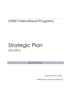 Strategic Plan UWSP International Programs 2012-2016