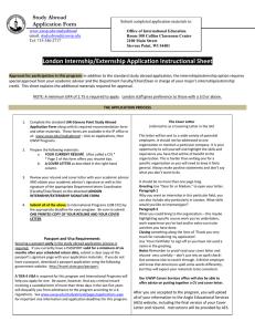 London Internship/Externship Application Instructional Sheet