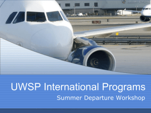 UWSP International Programs Summer Departure Workshop