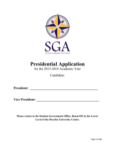 Presidential Application