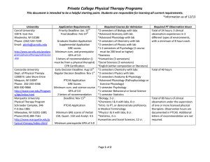 Private College Physical Therapy Programs