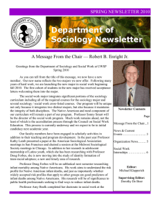 SPRING NEWSLETTER 2010