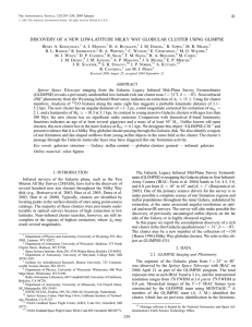 DISCOVERY OF A NEW LOW-LATITUDE MILKY WAY GLOBULAR CLUSTER USING...