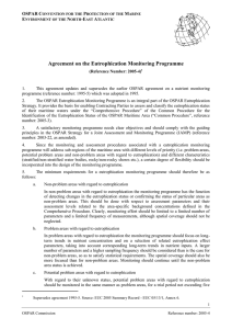 Agreement on the Eutrophication Monitoring Programme OSPAR C P